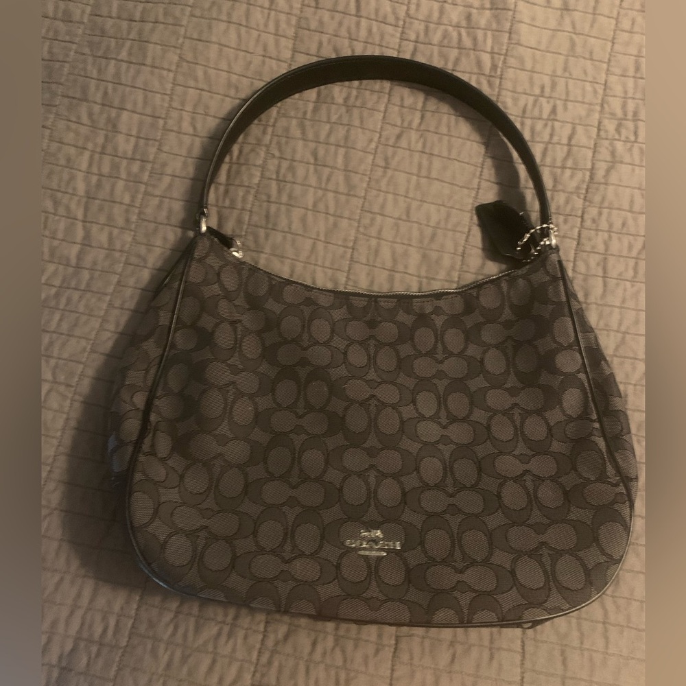 Coach Black Shoulder Bag with Signature Design